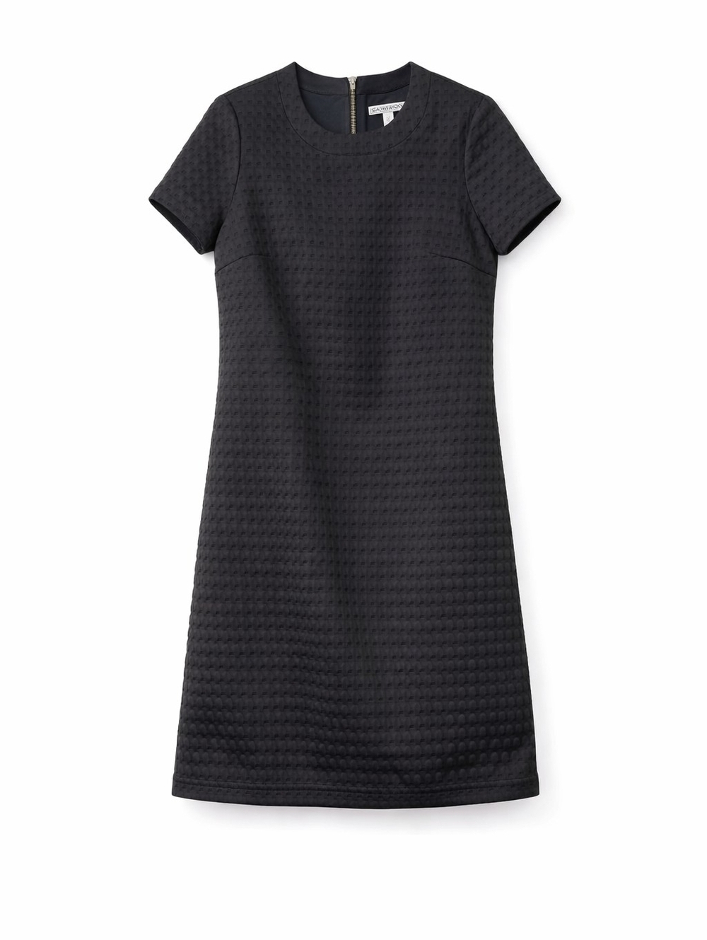 London Times Black Textured Shift Dress Petite 6P Work Office Career Chic